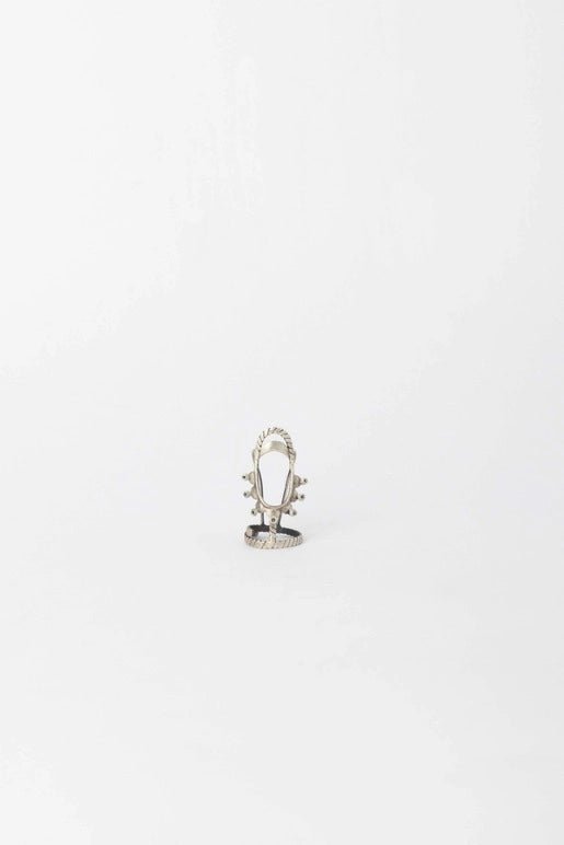 Pearls Of Wisdom in 925 sterling silver, product photo on black – nail rings, Bhavya Ramesh