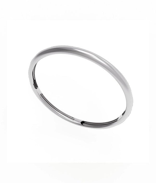 Peda Bangle in 925 sterling silver, product photo on black – bangle, Bhavya Ramesh
