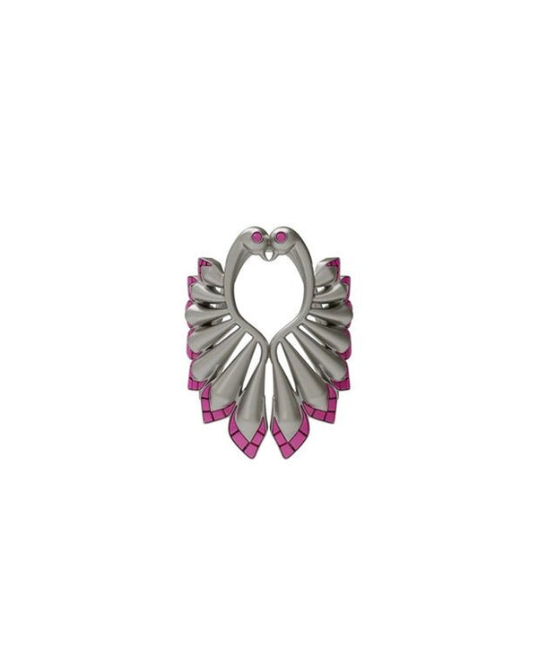 Pongal Ring in 925 sterling silver, product photo on black – rings, Bhavya Ramesh