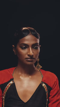 Kite Earrings in 18-carat gold plating on sterling silver, video of a model wearing it – earrings, Bhavya Ramesh
