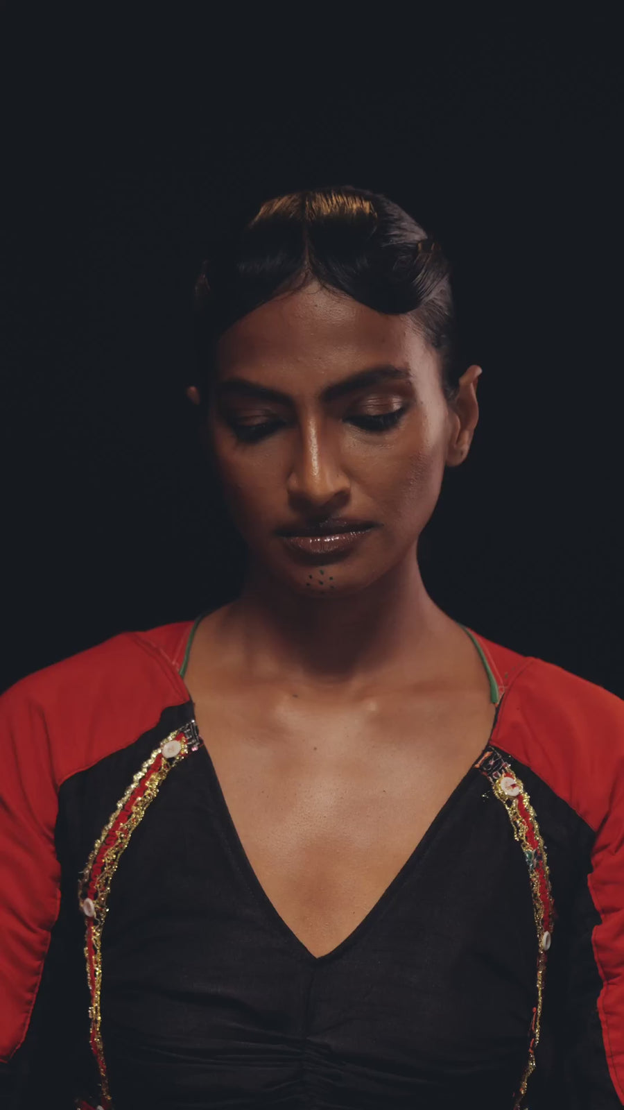 Hysteria Choker in 18-carat gold plating on sterling silver, video of a model wearing it – neck pieces, Bhavya Ramesh