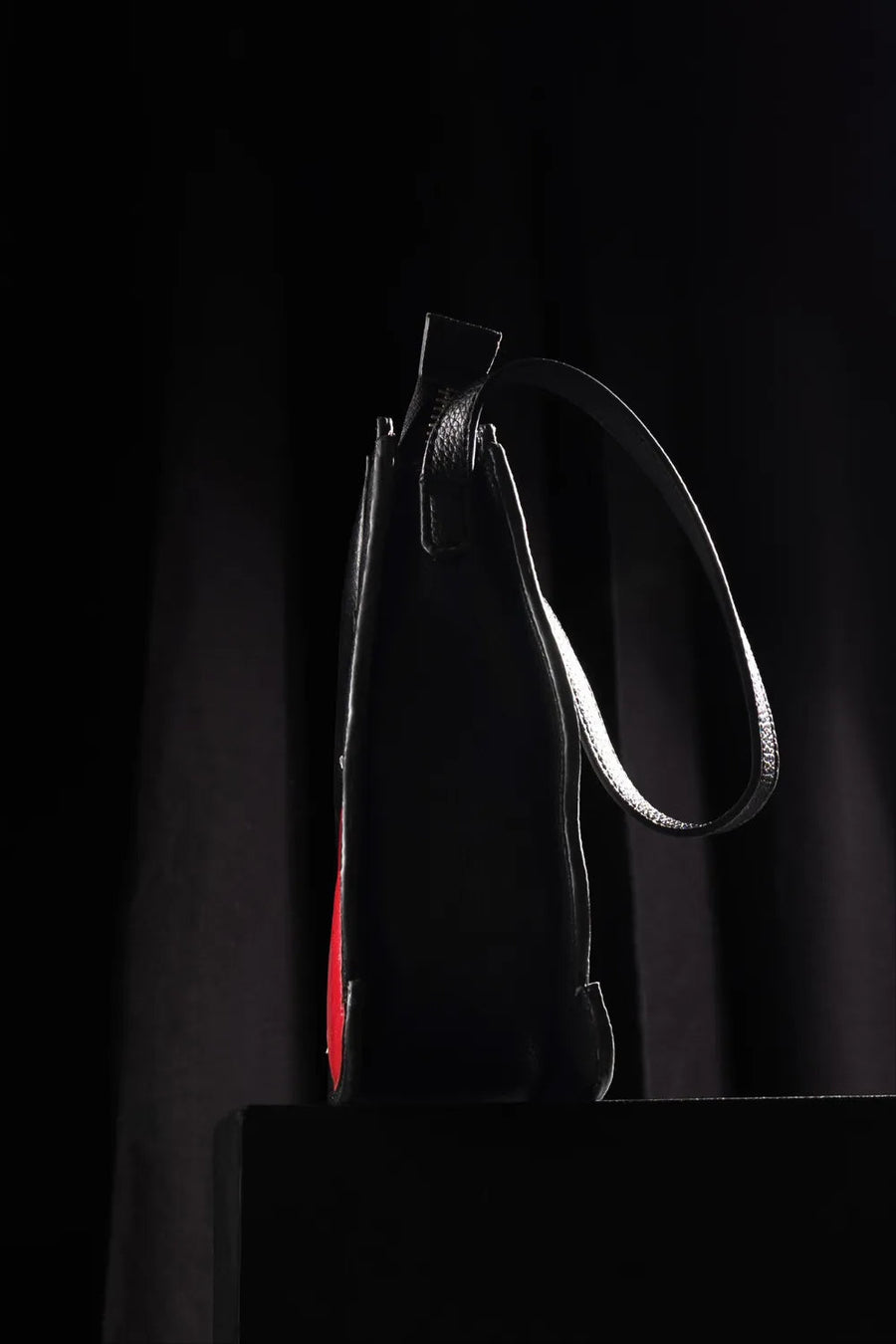 Keeper Bag in sterling silver, product photo on black – handbag, Bhavya Ramesh