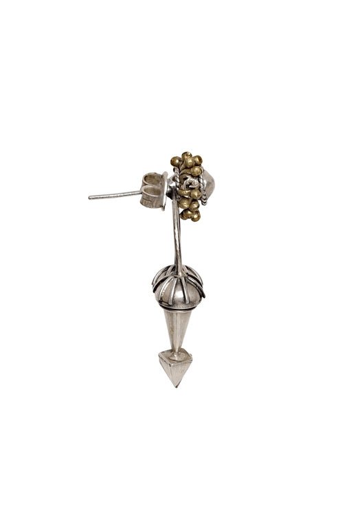 Surya Vamsh Earrings in 925 sterling silver, product photo on black – earrings, Bhavya Ramesh