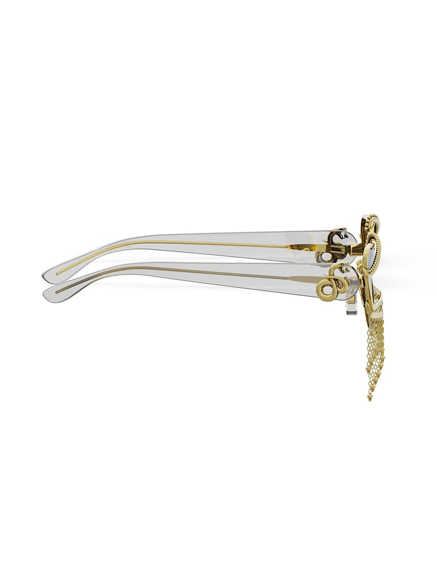 Tipsie Sunglasses in sterling silver, product photo on black – sunglasses, Bhavya Ramesh