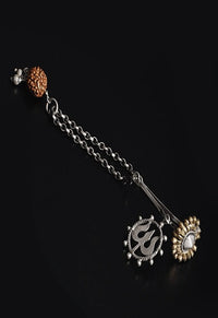 Suspension d'oreille Trishul et Rudraksh