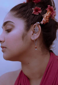 Suspension d'oreille Trishul et Rudraksh